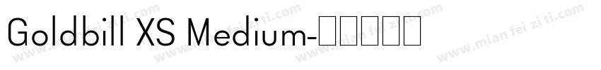 Goldbill XS Medium字体转换